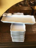 (16) Melamine Rectangular Plates