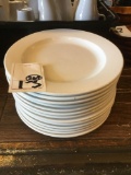 (13) Wide Rim China Plates