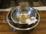 (5) Assorted Size Metal Strainers