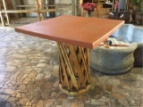 Jalisco Equipale Burnt Orange Square Table