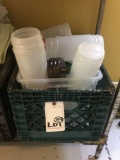 Lot of Assorted Condiment Bottles/Lids Etc.