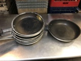 (7) Assorted Size/Type Commercial Frying Pans