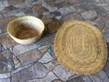 Lot of Wicker Table Mats and Bowls