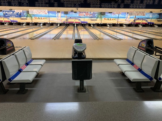 (2) Bowling Lanes with Brunswick A2 Pinsetter Machines, Electric Scoring System and Seating