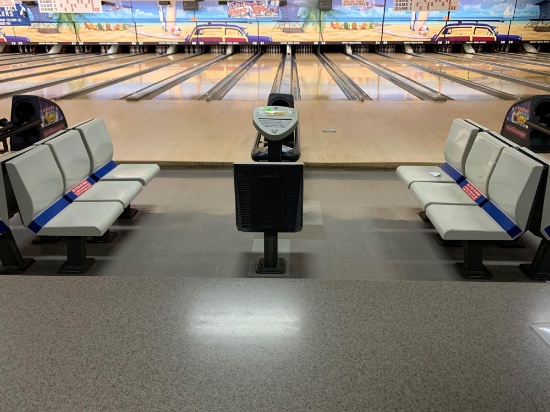 (2) Bowling Lanes with Brunswick A2 Pinsetter Machines, Electric Scoring System and Seating