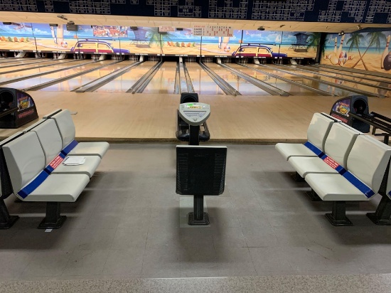 (2) Bowling Lanes with Brunswick A2 Pinsetter Machines, Electric Scoring System and Seating