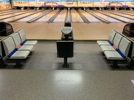 (2) Bowling Lanes with Brunswick A2 Pinsetter Machines, Electric Scoring System and Seating