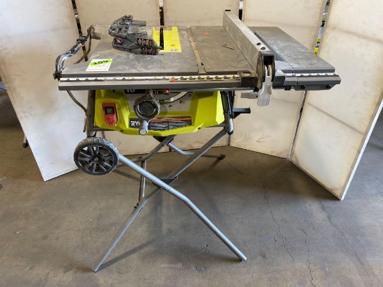 RYOBI Corded 10 in. Expanded Capacity Table Saw With Rolling Stand*TURNS ON*COMPLETE*