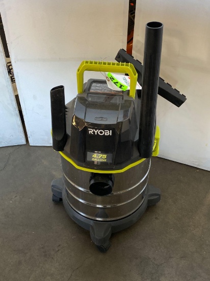 RYOBI 18V Cordless 4.75 Gallon Wet/Dry Vacuum*TURNS ON*TOOL ONLY*