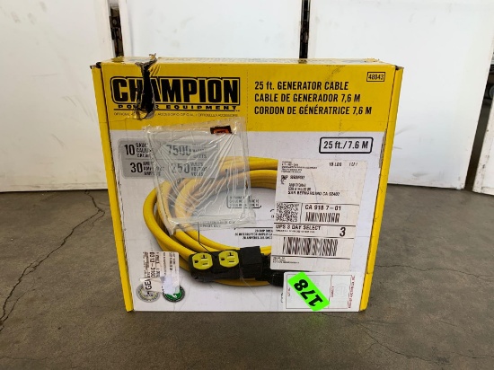 Champion 25ft. Generator Cable