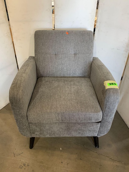 Grey Cushioned Accent Chair