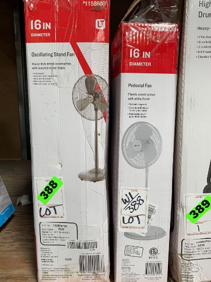 Lot of (2) Assorted Utilitech 16in. Fans