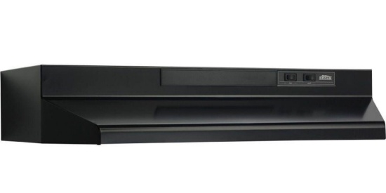 Broan-NuTone F40000 Series 42in. Convertible Under Cabinet Range Hood with Light in Black