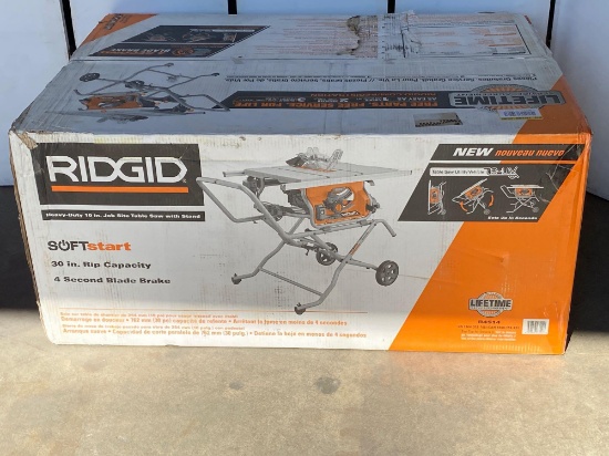 RIDGID 10 in. Pro Jobsite Table Saw with Stand*UNUSED COMPLETE*