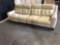 Cream 2 Piece Power Reclining Leather Sofa with USB*SCUFF MARKS*
