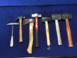 Lot of Assorted Mallet, Sledgehammers, Hammer, Axe