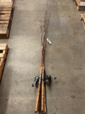 Lot of (5) Assorted Fishing Poles