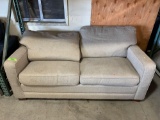 Tan Sofa With Pull Out Bed*BURN MARK ON CUSHION*