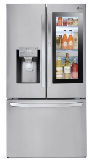 LG 28 cu. ft. 3 Door French Door Smart Refrigerator with InstaView Door-in-Door in PrintProof