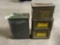 Lot of (4) Assorted Metal Ammo Cans