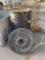 Lot of (1) Barrel of Degreaser and (1) Firestone Spare Tire