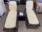 (2) Nardi Tanning Chairs with Side Table