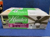 Hunter 52in. Covered Outdoor/Indoor Channel-Side Ceiling Fan