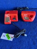 (2) Assorted Milwaukee Battery Chargers