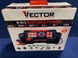 Vector 1200 Peak Amp Portable Car Jump Starter/Portable Power Station with 120 PSI Compressor and