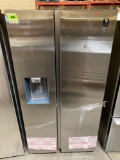 Samsung 27.4 Cu. Ft. Side-by-Side Refrigerator in Stainless Steel*GETS COLD*SMALL DENT*