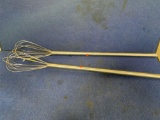 Lot of (2) Large Commercial Whisks