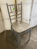 (100) Silver Metal Chiavari Chairs with Cushions