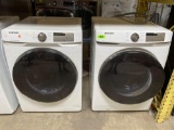 Samsung Smart Front Load Washer and Dryer Pair in White
