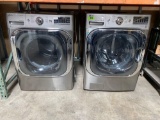 LG Front Load Washer and Dryer Pair in Graphite Steel