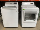 LG Top Load Washer and Front Load Dryer Pair in White