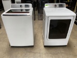 Samsung Top Load Washer and Front Load Dryer Pair in White