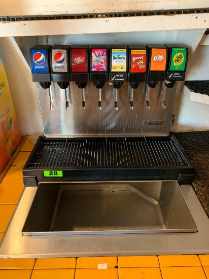 Servend 8 Dispenser Soda Machine With Ice Storage