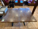 (2) Wooden 4ft Dining Height Tables