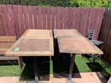 Lot of (4) Tile Top 2.5ft Bar Height Tables*WEATHER DAMAGED*CRACKED*