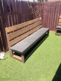 (4) Wooden Benches with Cushions Seats