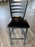 (12) Metal Bar Height Chairs