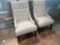 (2) Cushioned Upholstered High Back Chairs