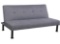 Gray Linen Futon Convertible Sofa