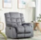 GOOD...&...GRACIOUS 38 in. Width Heavy Duty Blue/Gray Velvet 3 Position Manual Recliner