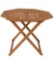 Sunnydaze Decor Meranti Teak Oil Octagon Wood Outdoor Folding Patio Table