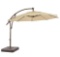 Hampton Bay 11 ft. Aluminum Cantilever Solar LED Offset Outdoor Patio Umbrella in Putty Tan