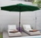 LAUREL CANYON 11 ft. Market Patio Umbrella Table with Push Button Tilt and Crank in Dark Green