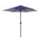 Abba Patio 9 ft. Market Outdoor Patio Umbrella with Push Button Tilt and Crank in Dark Blue Stripe
