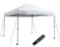 PORTA POP 10 ft. x 10 ft. White Straight Leg Instant Pop Up Canopy Tent with 4 Wheels and Carry Bag