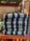 (6) 20 x 44 Sapphire Aurora Stripe Outdoor Dining Chair Cushions